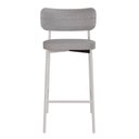 Ver imagem 1 de Banqueta Alloa Fixa com 4 Pés 50 x 44,7 x 163,5cm com 1 Unidade Cinza/Branco Epoxi