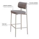 Ver imagem 5 de Banqueta Alloa Fixa com 4 Pés 50 x 44,7 x 163,5cm com 1 Unidade Cinza/Branco Epoxi