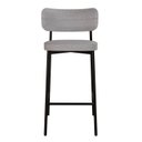 Ver imagem 1 de Banqueta Alloa Fixa com 4 Pés 50 x 44,7 x 163,5cm com 1 Unidade Cinza/Preto Epoxi