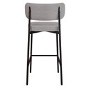 Ver imagem 2 de Banqueta Alloa Fixa com 4 Pés 50 x 44,7 x 163,5cm com 1 Unidade Cinza/Preto Epoxi