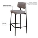 Ver imagem 5 de Banqueta Alloa Fixa com 4 Pés 50 X 44,7 X 163,5cm com 1 Unidade