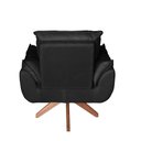 Ver imagem 2 de Poltrona/cadeira Decorativa Glamour Opala com Base Giratória 30cm em Madeira Preto