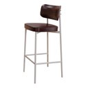 Ver imagem 6 de Banqueta Alloa Fixa com 4 Pés 50 x 44,7 x 163,5cm com 1 Unidade Marrom/Café/Branco Epoxi
