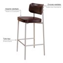 Ver imagem 5 de Banqueta Alloa Fixa com 4 Pés 50 X 44,7 X 163,5cm com 1 Unidade