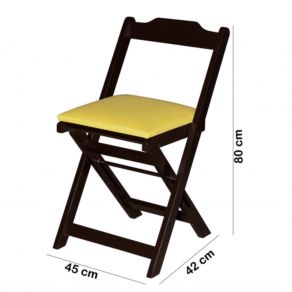 Conjunto Mesa e Cadeiras Madeira Maciça Dobravel 70x70 N&E Loja Vermelho - 5