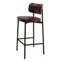 Ver imagem 6 de Banqueta Alloa Fixa com 4 Pés 50 x 44,7 x 163,5cm com 1 Unidade Marrom/Café/Preto Epoxi