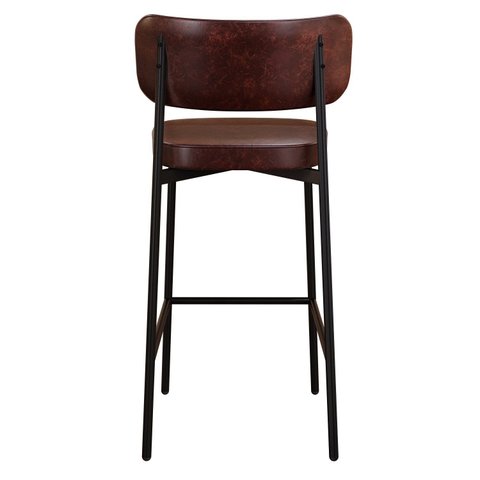 Banqueta Alloa Fixa com 4 Pés 50 x 44,7 x 163,5cm com 1 Unidade Marrom/Café/Preto Epoxi