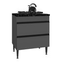 Ver imagem 1 de Balcão de Cozinha para Cooktop 70cm 1 Porta 1 Gaveta Milano Multimóveis Mp2386 Cinza