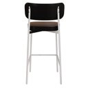 Ver imagem 2 de Banqueta Alloa Fixa com 4 Pés 50 x 44,7 x 163,5cm com 1 Unidade Preto/Branco Epoxi