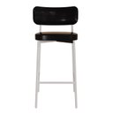 Ver imagem 1 de Banqueta Alloa Fixa com 4 Pés 50 x 44,7 x 163,5cm com 1 Unidade Preto/Branco Epoxi