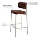 Ver imagem 5 de Banqueta Alloa Fixa com 4 Pés 50 x 44,7 x 163,5cm com 1 Unidade Marrom/Whisky/Branco Epoxi