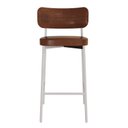 Ver imagem 1 de Banqueta Alloa Fixa com 4 Pés 50 x 44,7 x 163,5cm com 1 Unidade Marrom/Whisky/Branco Epoxi