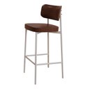 Ver imagem 6 de Banqueta Alloa Fixa com 4 Pés 50 x 44,7 x 163,5cm com 1 Unidade Marrom/Whisky/Branco Epoxi