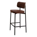 Ver imagem 6 de Banqueta Alloa Fixa com 4 Pés 50 x 44,7 x 163,5cm com 1 Unidade Marrom/Whisky/Preto Epoxi