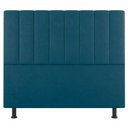 Ver imagem 5 de Kit Cabeceira e Baú Cama Box Casal Cora 140cm Suede Turquesa - Desk Design