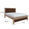 Cama de Casal Pontal Plus 1,60 Móveis Rimo Carvalho/Tauari - 5