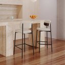 Ver imagem 3 de Banqueta Alloa Fixa com 4 Pés 50 x 44,7 x 163,5cm com 1 Unidade Bege/Areia/Café/Preto Epoxi