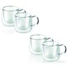 Jogo com 4 Copos para Cafe Parede Dupla 80ML TCJ19157 Mimo STYLE 6678 - 1