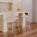Ver imagem 3 de Banqueta Alloa Fixa com 4 Pés 50 x 44,7 x 163,5cm com 1 Unidade Bege/Areia/Whisky/Branco Epoxi