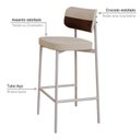 Ver imagem 5 de Banqueta Alloa Fixa com 4 Pés 50 X 44,7 X 163,5cm com 1 Unidade