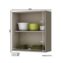 Ver imagem 3 de Armário Aéreo de Cozinha Modulada 1 Porta 60cm Connect - Henn Duna com Cristal