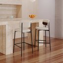 Ver imagem 3 de Banqueta Alloa Fixa com 4 Pés 50 x 44,7 x 163,5cm com 1 Unidade Bege/Areia/Whisky/Preto Epoxi