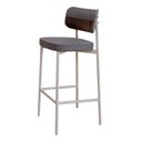 Ver imagem 6 de Banqueta Alloa Fixa com 4 Pés 50 x 44,7 x 163,5cm com 1 Unidade Cinza/Café/Branco Epoxi
