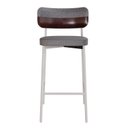 Ver imagem 1 de Banqueta Alloa Fixa com 4 Pés 50 x 44,7 x 163,5cm com 1 Unidade Cinza/Café/Branco Epoxi