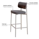 Ver imagem 5 de Banqueta Alloa Fixa com 4 Pés 50 X 44,7 X 163,5cm com 1 Unidade