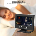 Ver imagem 3 de Relógio Digital Led Alarme Luz Soneca Mostrador Meteorológico Calendário e Temperatura