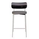 Ver imagem 1 de Banqueta Alloa Fixa com 4 Pés 50 x 44,7 x 163,5cm com 1 Unidade Cinza/Preto/Branco Epoxi