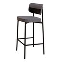 Ver imagem 6 de Banqueta Alloa Fixa com 4 Pés 50 x 44,7 x 163,5cm com 1 Unidade Cinza/Preto Epoxi