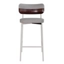 Ver imagem 1 de Banqueta Alloa Fixa com 4 Pés 50 x 44,7 x 163,5cm com 1 Unidade Cinza/Café/Branco Epoxi