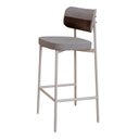 Ver imagem 6 de Banqueta Alloa Fixa com 4 Pés 50 x 44,7 x 163,5cm com 1 Unidade Cinza/Café/Branco Epoxi