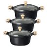Jogo Panela Preto Craq Antiaderente Cerâmica Javali AM 26a30 - 1