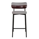 Ver imagem 1 de Banqueta Alloa Fixa com 4 Pés 50 x 44,7 x 163,5cm com 1 Unidade Cinza/Café/Preto Epoxi