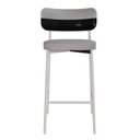 Ver imagem 1 de Banqueta Alloa Fixa com 4 Pés 50 x 44,7 x 163,5cm com 1 Unidade Cinza/Preto/Branco Epoxi