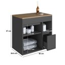 Ver imagem 4 de Gabinete para Banheiro Suspenso 60cm 1 Porta 1 Gaveta Bangladesh Grafite - Art In Móveis