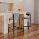 Ver imagem 3 de Banqueta Alloa Fixa com 4 Pés 50 x 44,7 x 163,5cm com 1 Unidade Cinza/Preto/Epoxi