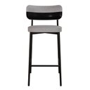 Ver imagem 1 de Banqueta Alloa Fixa com 4 Pés 50 x 44,7 x 163,5cm com 1 Unidade Cinza/Preto/Epoxi