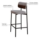 Ver imagem 5 de Banqueta Alloa Fixa com 4 Pés 50 x 44,7 x 163,5cm com 1 Unidade Cinza/Whisky/Branco Epoxi