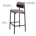 Ver imagem 5 de Banqueta Alloa Fixa com 4 Pés 50 X 44,7 X 163,5cm com 1 Unidade