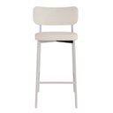 Ver imagem 1 de Banqueta Alloa Fixa com 4 Pés 50 x 44,7 x 163,5cm com 1 Unidade Branco/Palha/Epoxi
