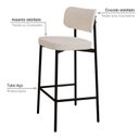 Ver imagem 5 de Banqueta Alloa Fixa com 4 Pés 50 X 44,7 X 163,5cm com 1 Unidade