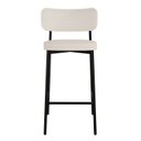 Ver imagem 1 de Banqueta Alloa Fixa com 4 Pés 50 x 44,7 x 163,5cm com 1 Unidade Branco/Palha/Preto Epoxi