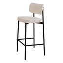 Ver imagem 6 de Banqueta Alloa Fixa com 4 Pés 50 x 44,7 x 163,5cm com 1 Unidade Branco/Palha/Preto Epoxi