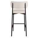 Ver imagem 2 de Banqueta Alloa Fixa com 4 Pés 50 x 44,7 x 163,5cm com 1 Unidade Branco/Palha/Preto Epoxi
