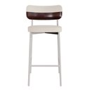 Ver imagem 1 de Banqueta Alloa Fixa com 4 Pés 50 x 44,7 x 163,5cm com 1 Unidade Branco/Palha/Café/Epoxi