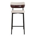 Ver imagem 1 de Banqueta Alloa Fixa com 4 Pés 50 x 44,7 x 163,5cm com 1 Unidade Branco/Palha/Café/Preto Epoxi