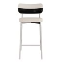 Ver imagem 1 de Banqueta Alloa Fixa com 4 Pés 50 x 44,7 x 163,5cm com 1 Unidade Branco/Palha/Preto/Epoxi